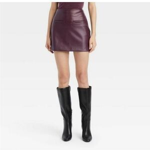 a new day Faux Leather Mini Skirt